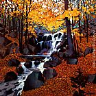 Michael O'Toole Small Creek in Autumn painting